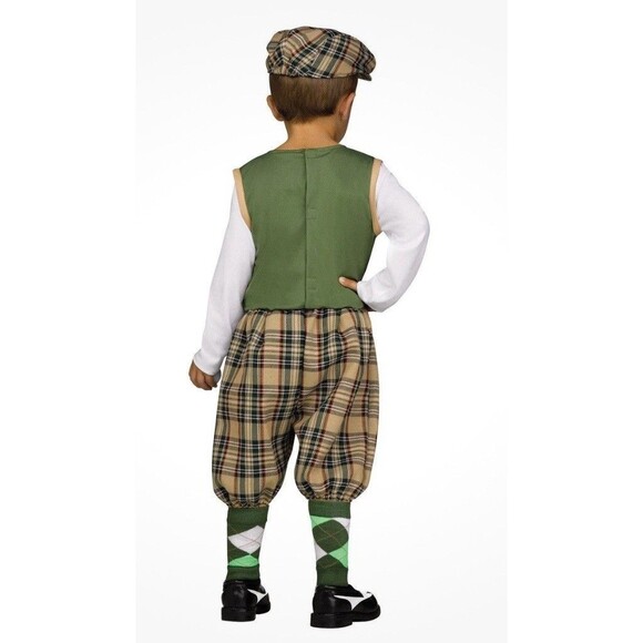 Retro Lil Golfer Baby Toddler Halloween Sports Fancy Golf Costume Hat 24 Months - Picture 2 of 6
